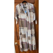 Cupshe Boho Coverup Maxi Dress Groovy Patchwork Beachware Vacation Medium NWT