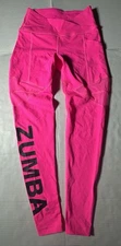 Pre Owned Good Last Photo Zumba Wear Leggings Printed Hot Pink Women Size XS