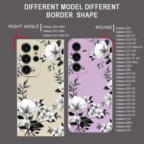 Floral Case For Samsung Galaxy A56 A17 A16 A15 A26 A36 A05s Soft Silicone Cover - Picture 2 of 17