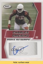 2019 Sage Hit Premier Draft Rookie Auto Charles Omenihu #A18 Auto READ 2b2