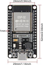 1PCS Type-C ESP32 ESP-WROOM-32 Development Board WiFi  Bluetooth CP2102 Dual Co