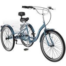 EOYOBIKE Adult Trike 7-Speed 3-Wheeler Cruiser Step-Through Bike w/ Basket