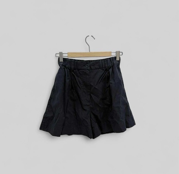 Scanlan Theodore Linen Cotton Shorts Black Size S AU8 US4 High Waist Tailored