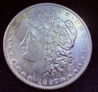 1897-P $1 Morgan Silver Dollar - Choice BU Details-Sharp Strike White BU Luster