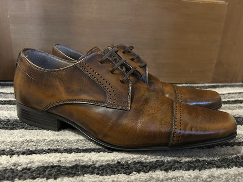 Jeff Banks Leather Brogue Brown Shoes Mens UK 9