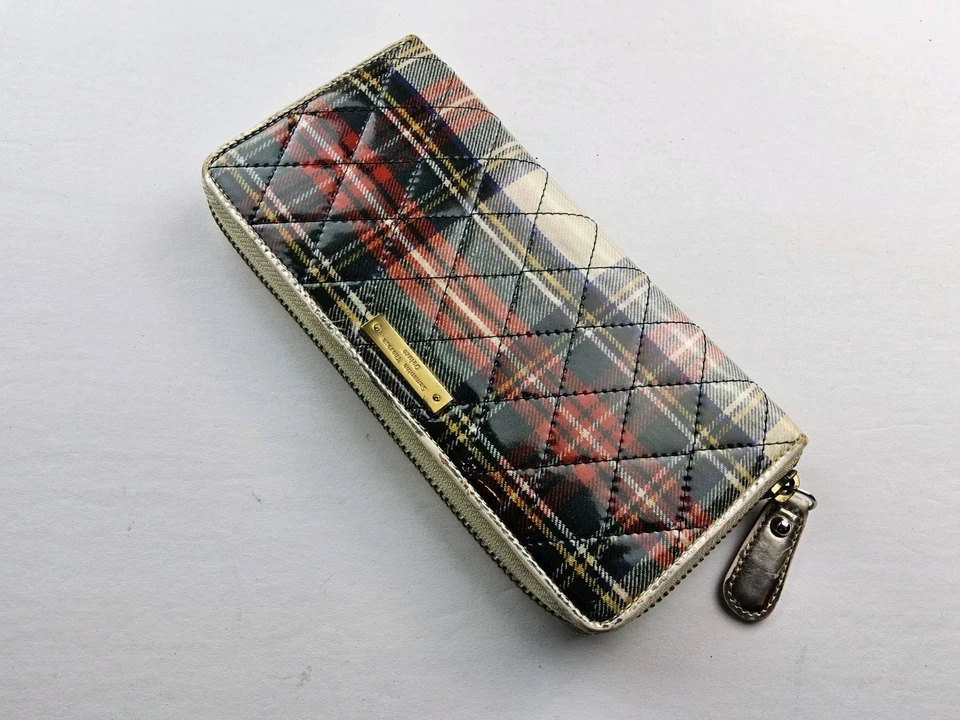 Cartera Samantha Thavasa a Cuadros Cremallera Alrededor Acordeón Tamaño Completo Foto 4 de 4