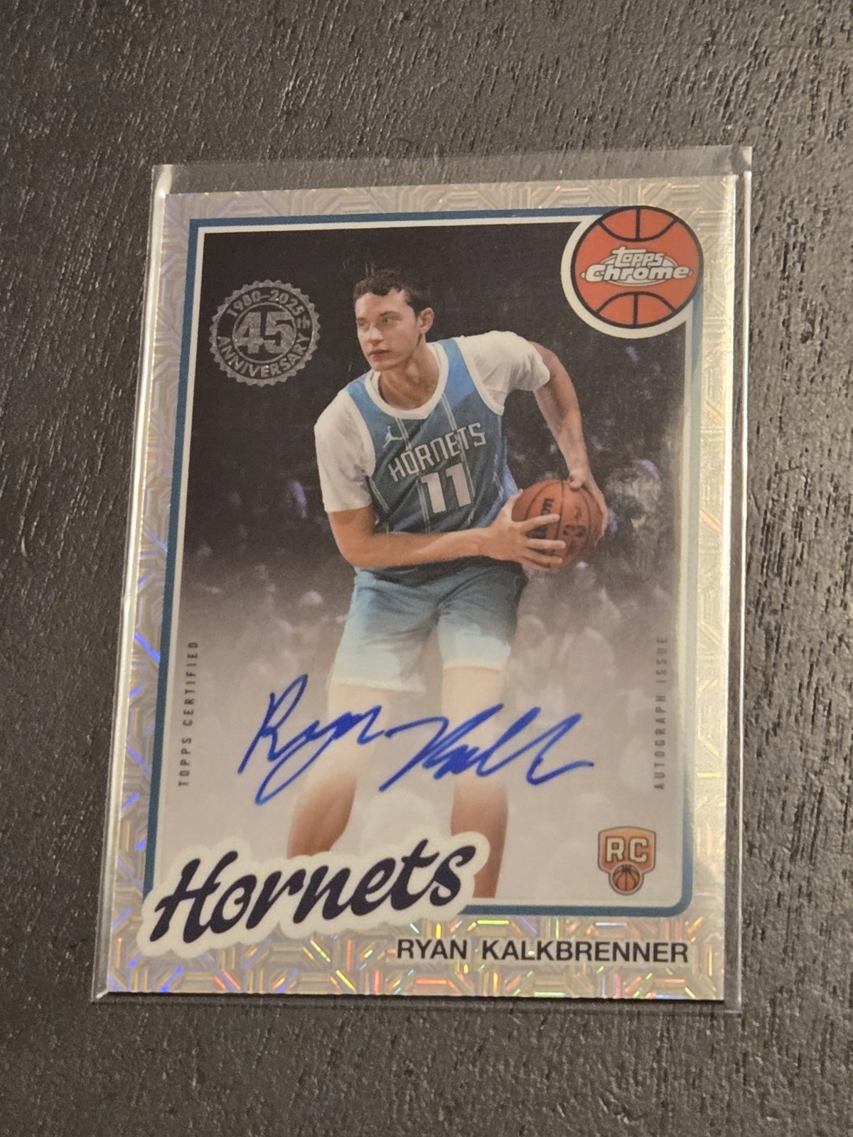 2025-26 Topps - Ryan Kalkbrenner AUTO #80CR2-RK Chrome Silver Mojo (RC) Hornets