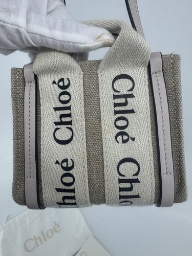 Chloe Mini Woody Canvas Tote Bag - Ships Free w/in US (37760) - Picture 8 of 11