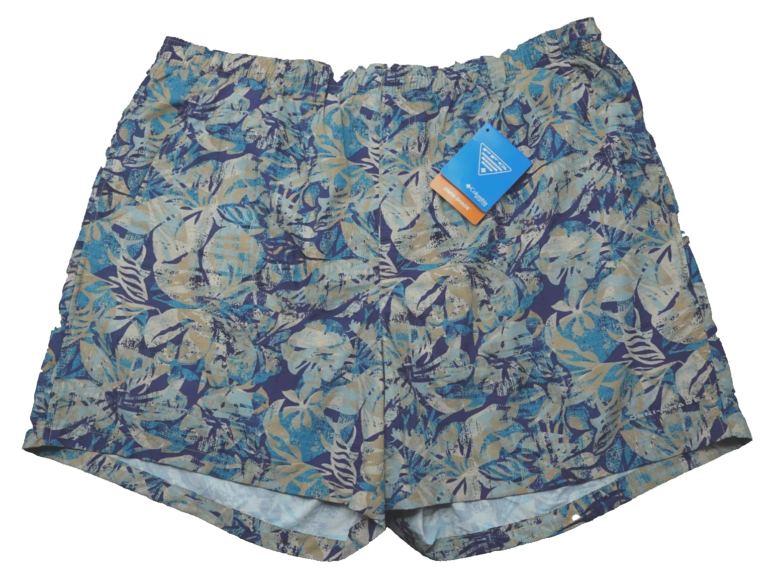 Columbia PFG Water Shorts Mens XL 36W-38W Floral Fish Print Super Backcast II