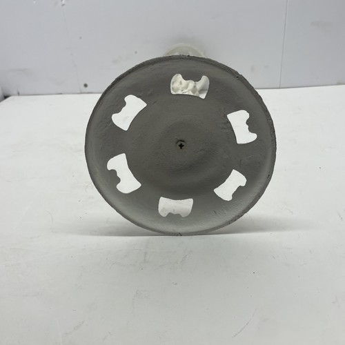 Estante para sombreros de hierro fundido vintage de 15” de alto acabado blanco mate pesado para mesa! - Imagen 6 de 7