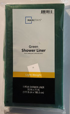 Mainstays Green Peva Shower Liner Lightweight 70"x71"
