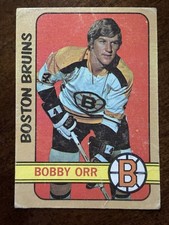 1972-73 TOPPS BOBBY ORR CARD # 100 BRUINS  SUPERSTAR + WAYNE GREYZKY !!!