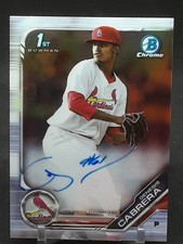 GENESIS CABRERA 2019 BOWMAN CHROME AUTO 1ST PROSPECT CARDINALS QQ