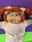 Cabbage Patch Kids Doll HM5 single tooth red hair girl  vintage Coleco glasses