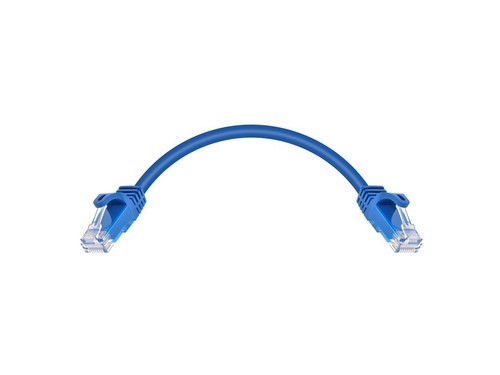 Flexboot Cat6 Ethernet Patch Cable Network RJ45 Stranded UTP 24AWG 0.5ft Blue - Picture 4 of 6