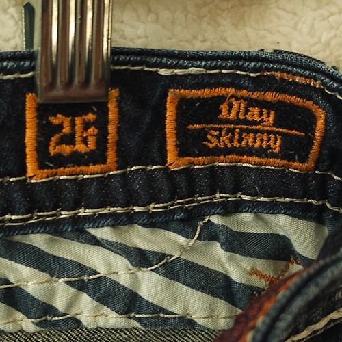 Rock Revival Women's Jeans May Skinny Embellished Thick Stitch Distressed Sz 26 - Picture 11 of 18