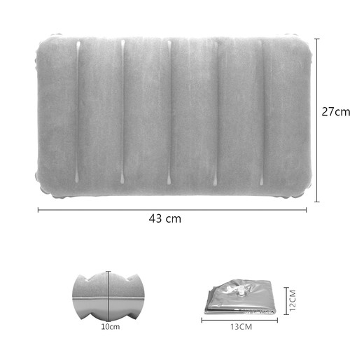 2X Aufblasbares Camping Kissen Strandkissen Reisekissen Tragbare Beflockung L... - Bild 2 von 8