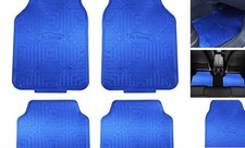 Automotive - Heavy-Duty Metallic Rubber for Cars, Universal Blue Floor Mats