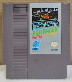 Rad Racer con manuale e Rad Racer II (Nintendo, NES, 1987/1990) con parapolvere