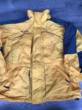 Vintage Columbia Core Jacket Yellow Gray 3 in 1 Mens Size Medium M 90s Coat