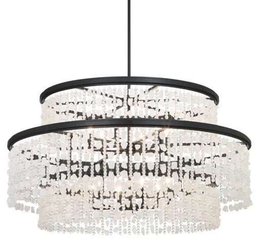 Minka Lavery 6708 Shimmering Elegance 12 Light 48"W Crystal Drum - Sand Coal - Picture 1 of 2