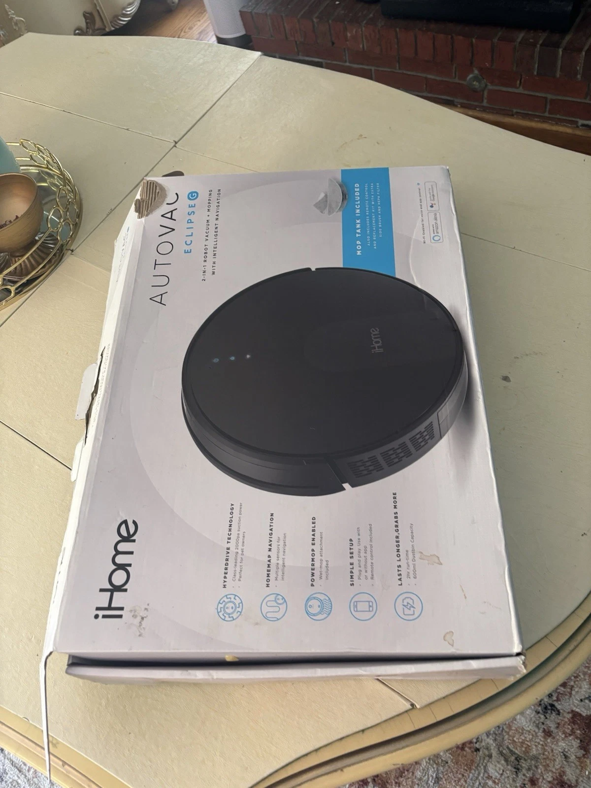 iHome iHRV2-Blk Black AutoVac Eclipse G 2-in-1 Robot Vacuum and Mop Cleaner
Opens in a new window or