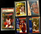 MICHAEL JORDAN LOT Starting Lineup White PSA 7 and 4 bonus cards