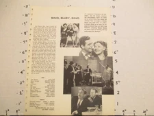 NTA TV show movie photo 1950s SING BABY SING Alice Faye Ritz Bros Ted Healy