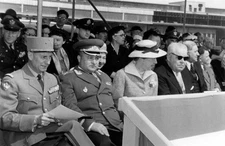 French town major General Geze assistent Soviet town major Colonel- Old Photo