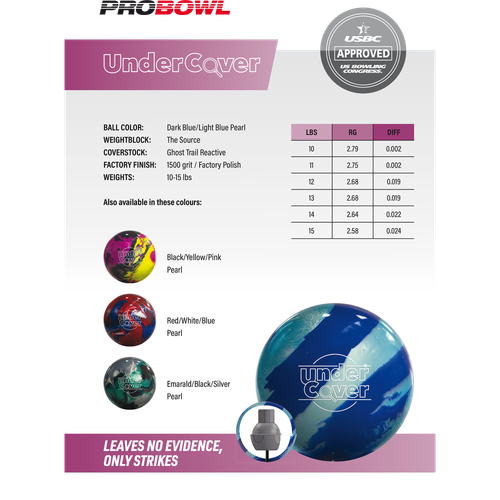 Bola de Bowling Probowl Undercover Esmeralda/Negro/Plateado Perla - Imagen 5 de 49