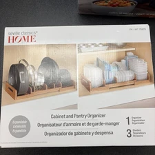 Seville Classics Home Expandable Bamboo Brown Cabinet And Pantry Organizer