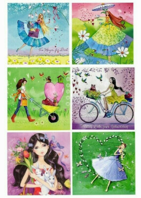 KRISTIANA HEINEMANN*Postkarte*Glitzer*Zum Geburtstag*Rad*Schubkarre*Has..14x14cm