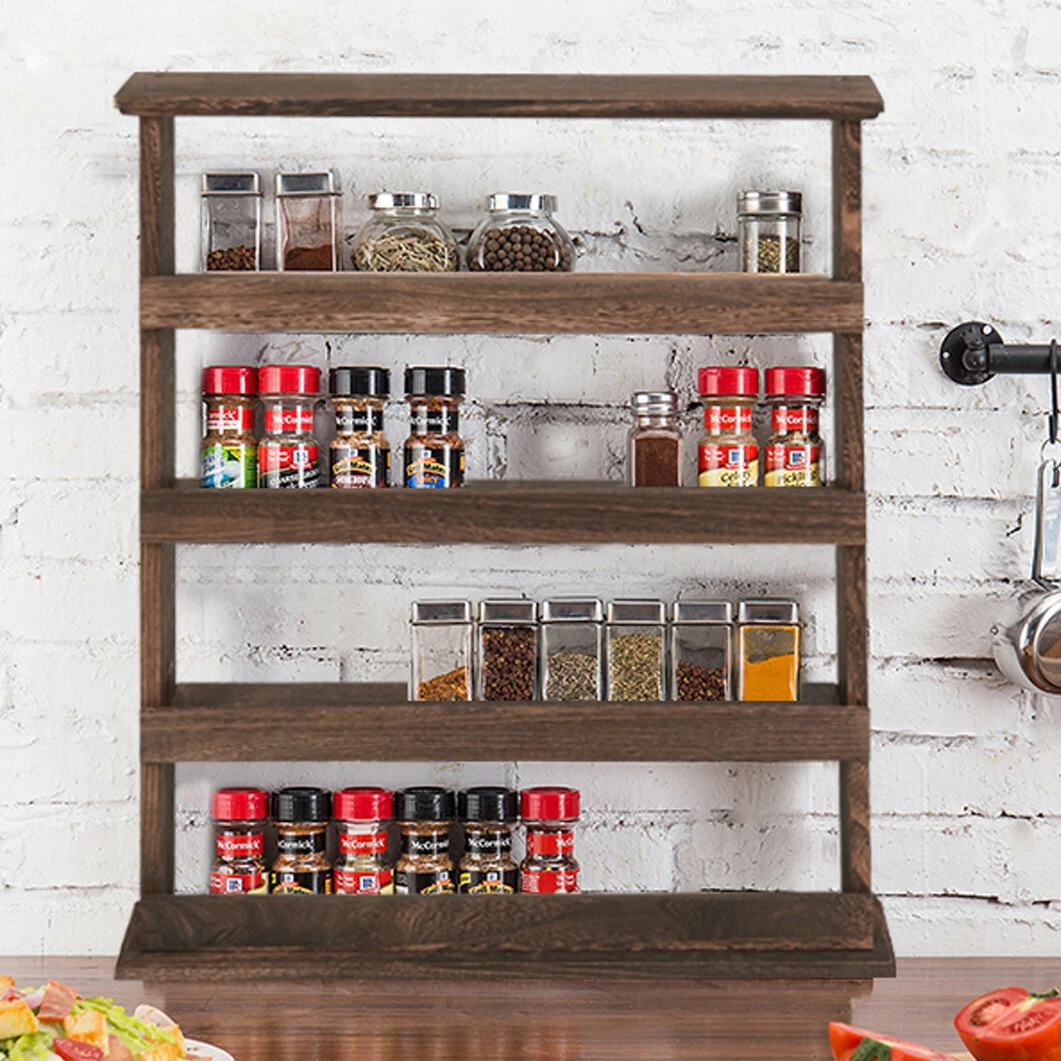 4 Tier Spice Jar Rack Kitchen Cupboard Door Wall Storage Organiser Herb Cabinet
Opens in a new windo