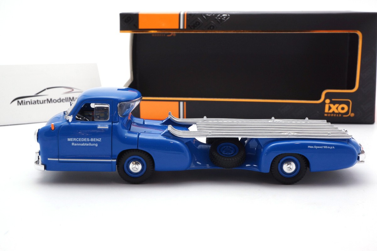IXO 1/43 – Mercedes-Benz Rennwagen-Schnelltransporter 1955 – Bleu – RAC342 – Neuf