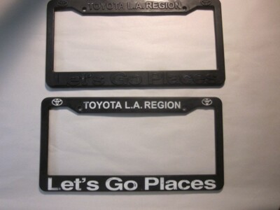 LOS ANGELES 213 MOTORING アクリル製ライセンスプレート Pair of Toyota LA Region Dealership License Plate Frame Let's Go
