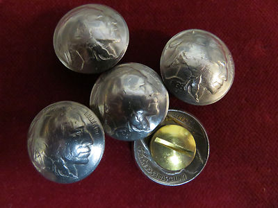 CONCHOS: 5 Real Coin ''Indian'' Nickel, post & screw 