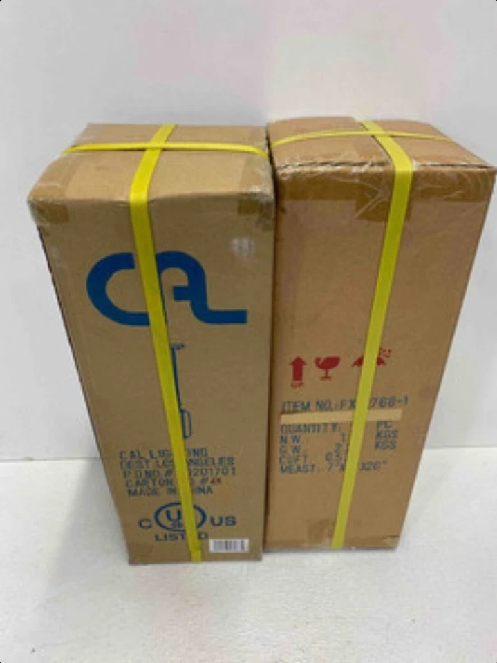 cal lighting 60w natchez metal two tone glass mini pendant. - Image 2 of 4