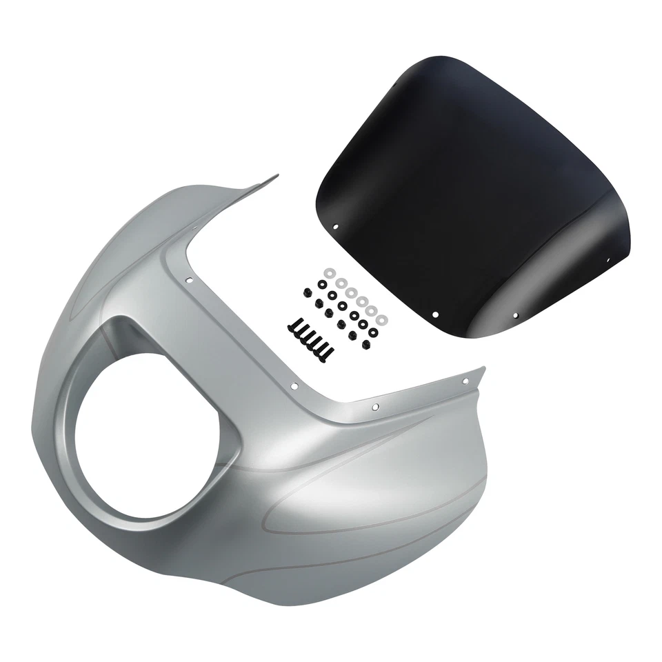 Carenado parabrisas apto para Harley Softail Street Bob 18+ Barracuda Silver Denim Foto 3 de 4