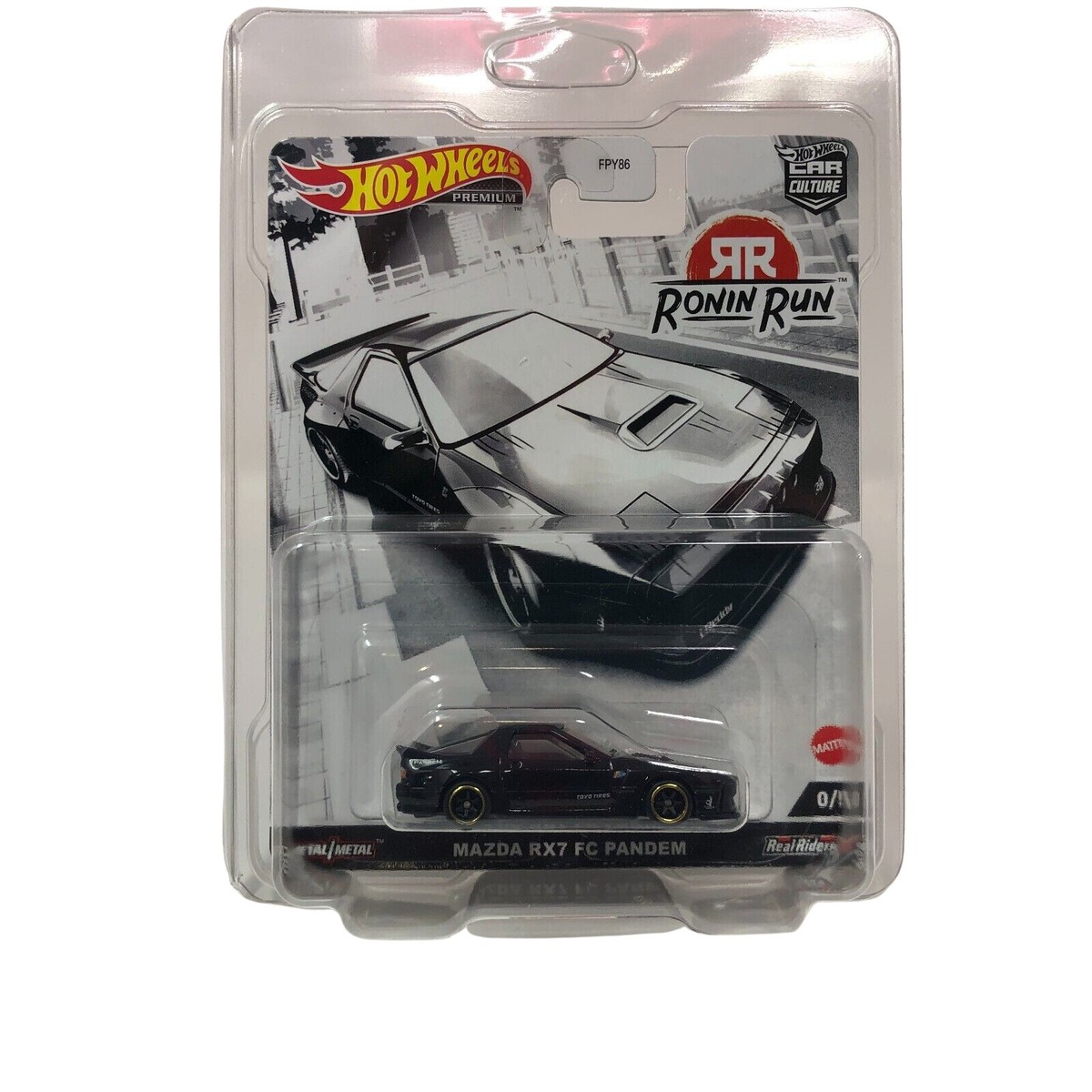 Hot Wheels Premium Car Culture Ronin Run Mazda RX7 FC Car - Black