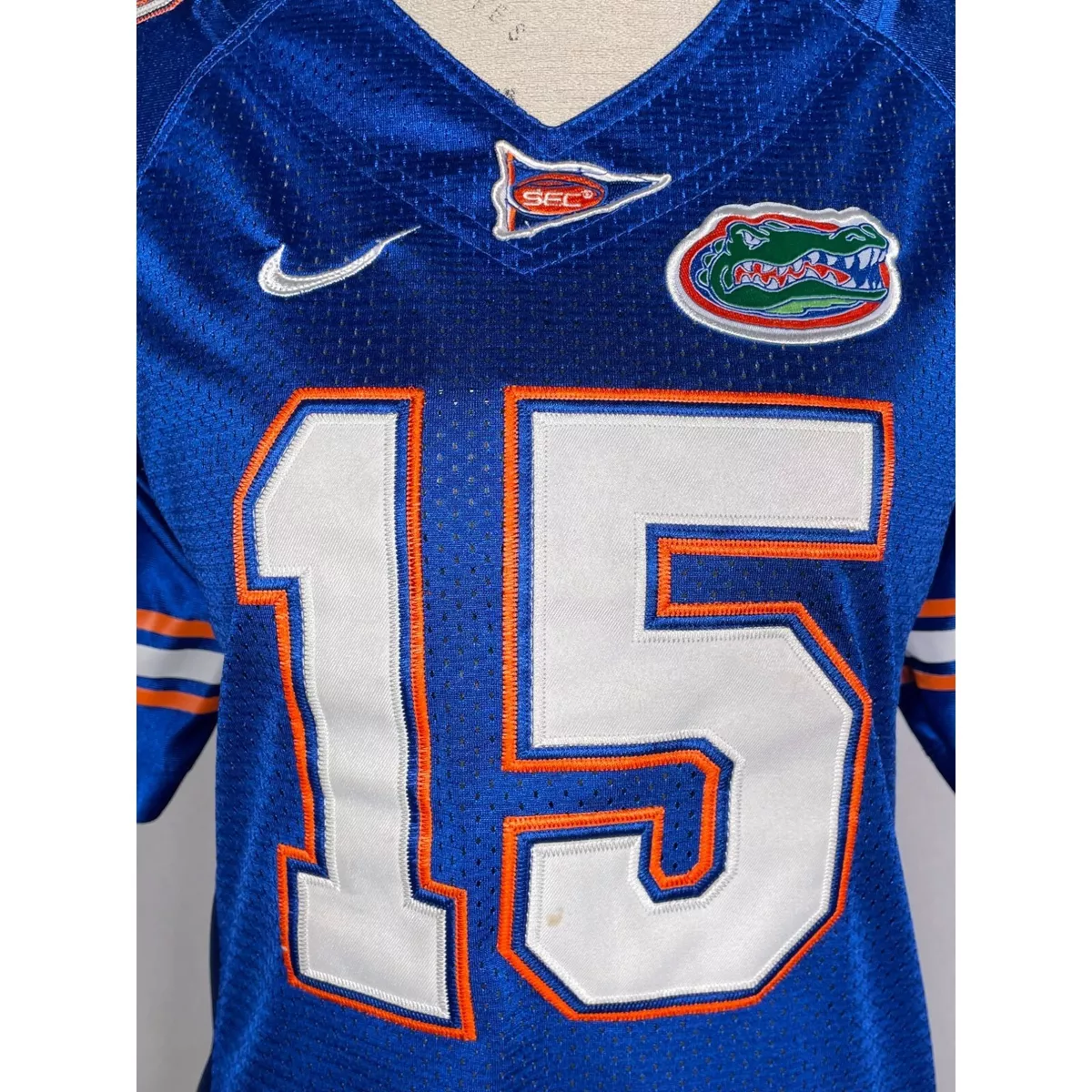 Tim Tebow 15 Florida Gators NIKE Blue Jersey Women s MEDIUM