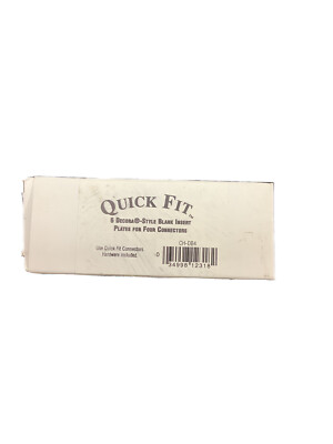 Quick Fit 6 Decora-Style Blank Insert Plates for 4 Connectors