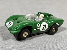 Aurora #31 Alfa Romeo Racer HO Slot Car -GREEN- Model Motoring VINTAGE 1960s