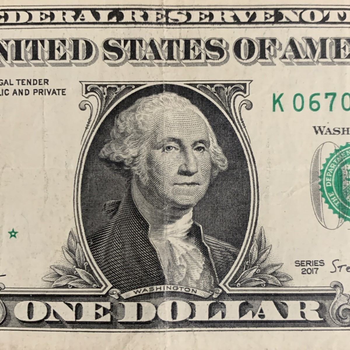 K Star Note Four Of A Kind 0s Fancy Serial Number K06708001