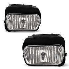 Pair Clear Fog Lights For 2003-2006 Chevy Silverado 1500 2500 3500 1500HD 2500HD