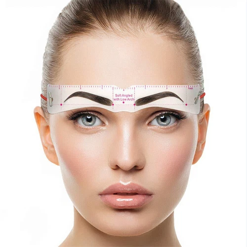 14Pcs Eyebrow Stencils Shaper Grooming Kit Brow Make-Up Template Tool Reusable - Picture 8 of 12