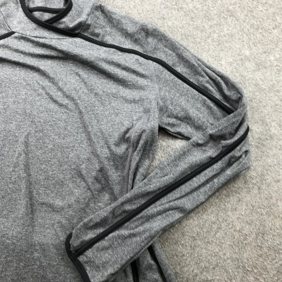 Pullover Asics Mujer Grande Gris Gimnasio Entrenamiento Correr Informal Con Capucha Foto 3 de 4