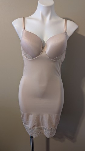 RED HOT by SPANX® Shapewear Tan Beige Lace Full Slip Bra Size 1X