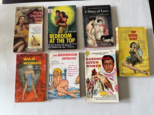 7 VINTAGE TASCHENBÜCHER KONVOLUT Liebe, Sex, Romantik und vieles mehr 50er Jahre