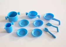 PLAYMOBIL (1438) TABLEWARE - Set of 10 Vintage Kitchenware 3249 3258