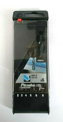 Black&Decker Piranha Bohrer-Set 6teilig HSS-R DIN 338 2mm - 8mm X56010 